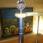 Boule en verre soufflé conçu spécialement pour les Ferronniers en Alsace