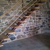 escalier fer forger limon central auvergne rhone alpes cantal