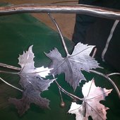 sculpture fer forger branche et feuilles auvergne rhone alpes cantal