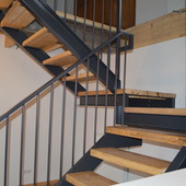 escalier metallique 2 quart tournant auvergne rhone alpes cantal