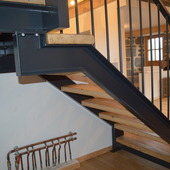 escalier metallique 2 quart tournant auvergne rhone alpes cantal