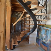 escalier fer forger debillarder sculpter auvergne rhone alpes cantal