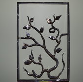 sculpture fer forger branche et feuille auvergne rhone alpes cantal