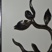 sculpture fer forger branche et feuille auvergne rhone alpes cantal