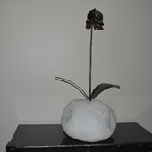 sculpture fer forger orchidee auvergne rhone alpes cantal