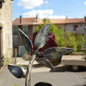 portail fer forger rose sculpter auvergne rhone alpes cantal