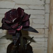 sculpture fer forger rose auvergne rhone alpes cantal